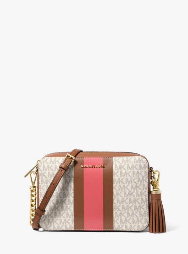 Damske Prenosná Taška Michael Kors Ginny Medium Logo Stripe Viacfarebný - Kabelky Michael Kors Obchod | AJZKR-2358